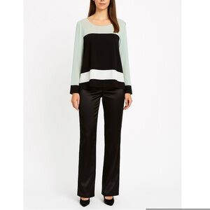 Victoria’s Secret black &white sheer blouse